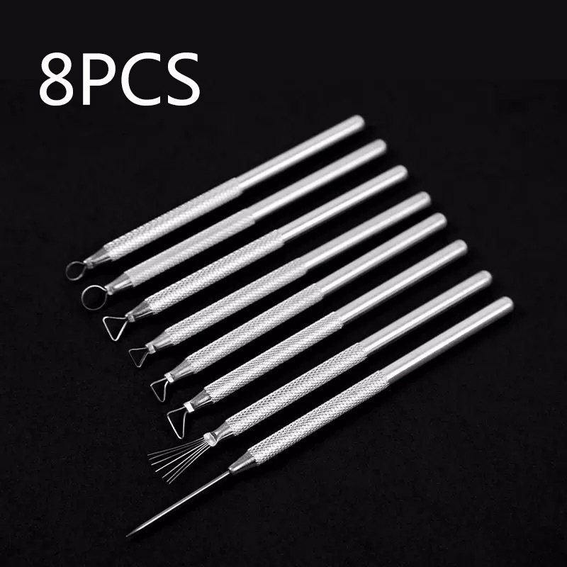 Model Kit Tools - 8-delige aluminium keramische gereedschapset, klei-sculptuurgereedschap, pottenbakkers-modelleer-