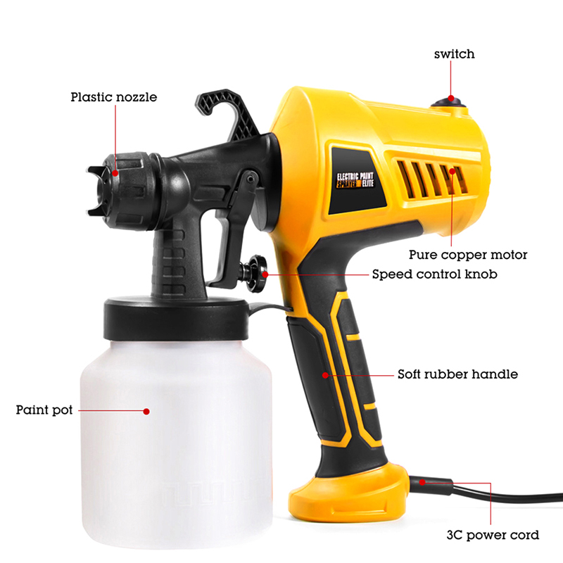 Spray Can Lacquer - 800ML Plastic Elektrische Spuitbus voor Kunst-